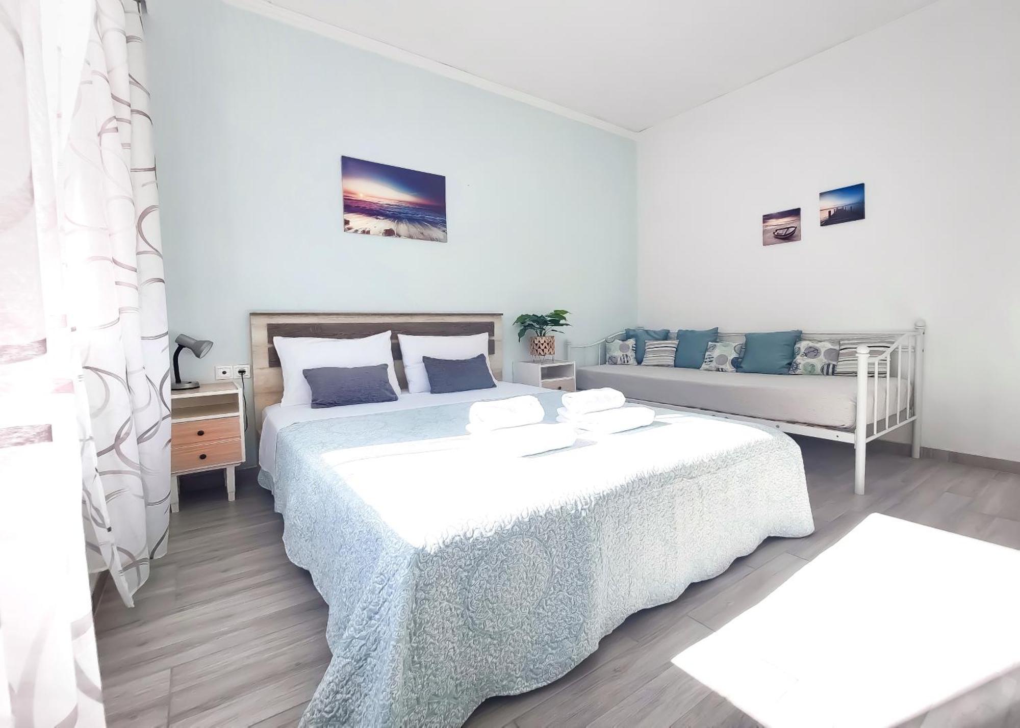 100 négyzetméteres, 2 hálószobás Apartman 1 fürdőszobával Heraklion területén Kültér fotó